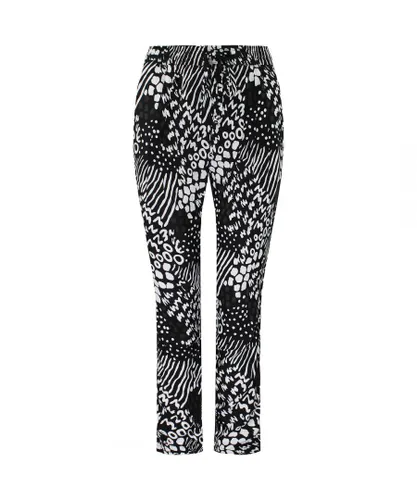Vans Off The Wall Stretch Waist Printed Black/White Womens Trousers V1Z3BLK Rayon