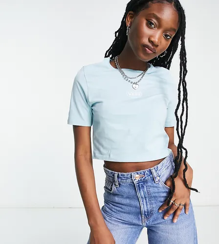 Vans Oval Sporty crop t-shirt in blue Exclusive at ASOS