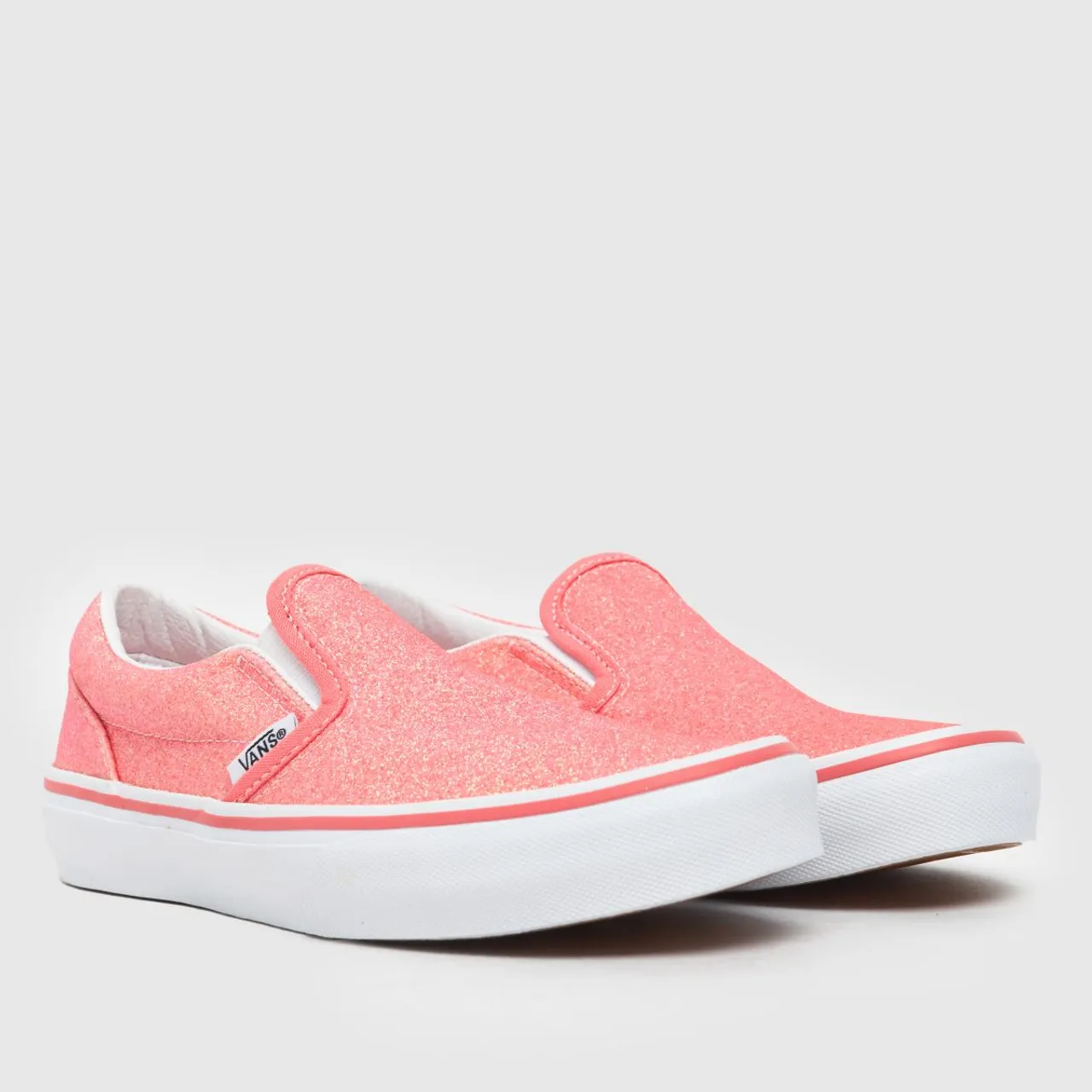 Vans Pink Classic Clip-on Girls Junior Trainers