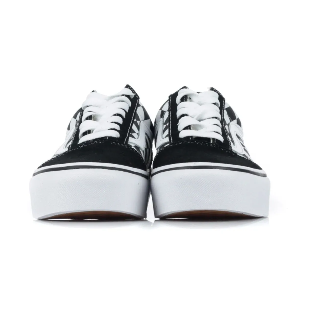 Vans , Platform Checkerboard Sneakers for Women ,Black female, Sizes: