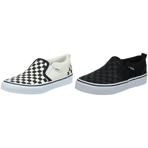 Vans Unisex Yt Asher Trainers Checker 5 UK Checkers Natural