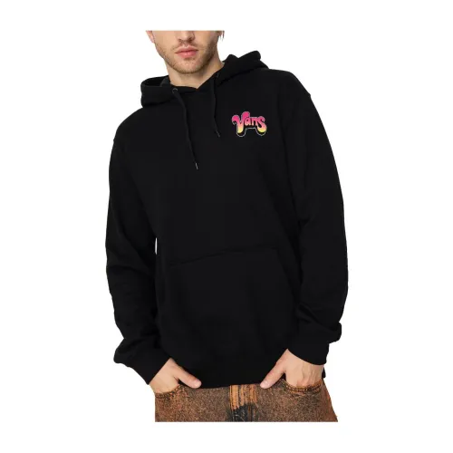 Vans , Urban Style Hoodie with Unique Print ,Black male, Sizes: