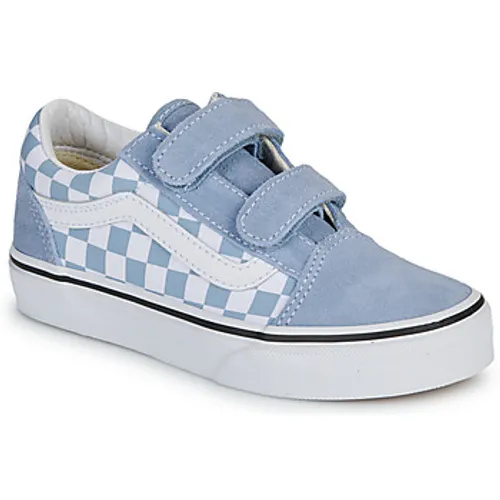 Vans  UY Old Skool V COLOR THEORY CHECKERBOARD DUSTY BLUE  boys's Children's Shoes (Trainers) in Blue