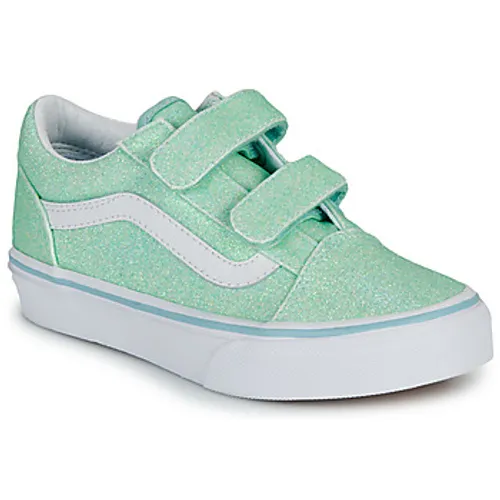 Vans  UY Old Skool V GLITTER PASTEL BLUE  girls's Children's Shoes (Trainers) in Green