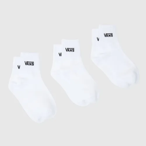 Vans White & Black Half Crew Sock 3 Pack