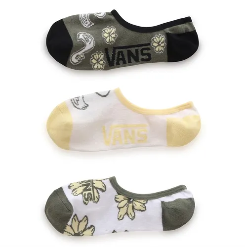 Vans Womens Three Pack Duck Duck Canoodle No Show Socks Four Leaf Clover