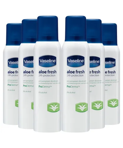 Vaseline Unisex ProDerma Antiperspirant Deodorant, Aloe Fresh, 150ml, 6Pack - NA Lace - One Size
