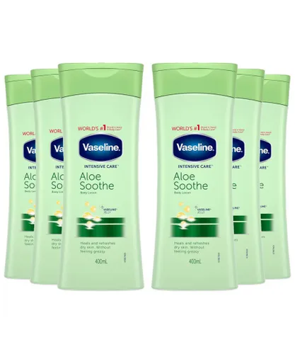 Vaseline Womens Intensive Care Body Lotion, Aloe Soothe, 400ml 6 Pack - NA - One Size