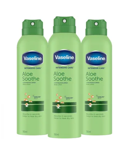 Vaseline Womens Intensive Care Spray Moisturiser Aloe Soothe 190ml, 3 Pack - NA - One Size