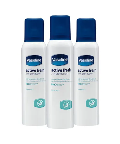 Vaseline Womens ProDerma Antiperspirant Deodorant Active Fresh 150ml, 3 Pack - NA - One Size