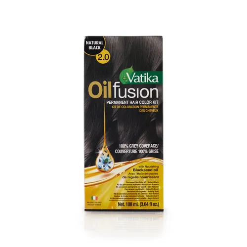 Vatika Naturals Oil Fusion Black Color Kit - 108ml |