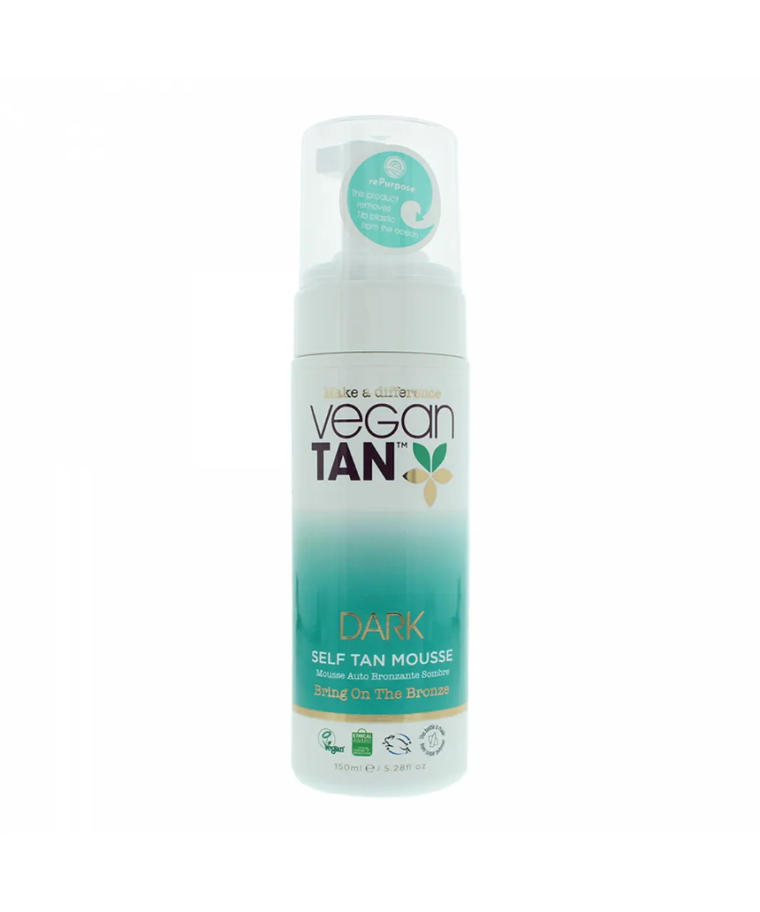 Vegan Tan Dark Self Tan Mousse 150ml - One Size