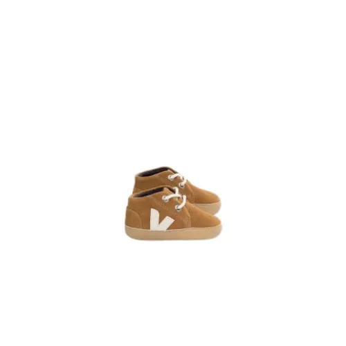 Veja , Baby Suede Camel Pierre sneakers ,Brown unisex, Sizes: