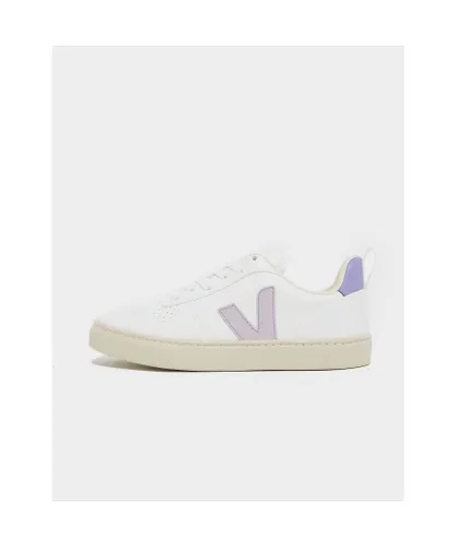 Veja Boys Boy's Juniors Lace Up Low Top Trainers in Lavender - Lilac Leather