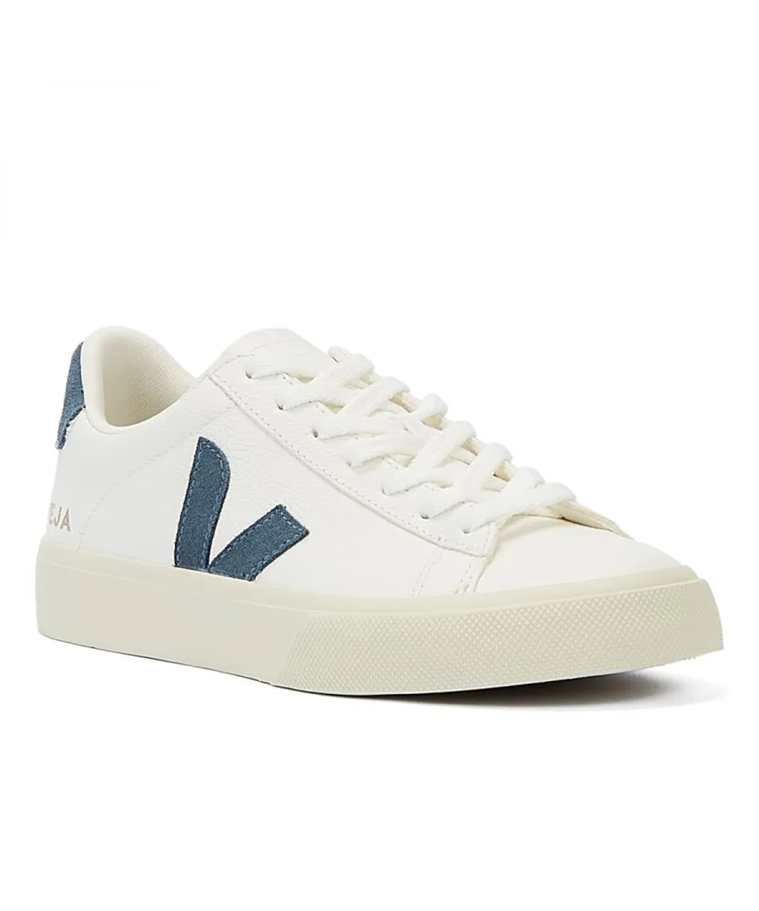 Veja Campo California Mens White/Blue Trainers Leather