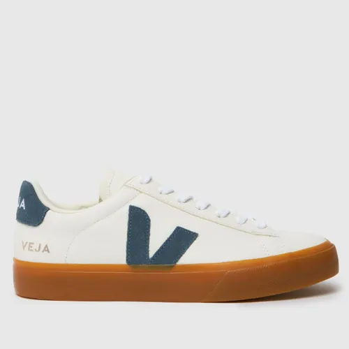 Veja Campo Trainers in White & Navy
