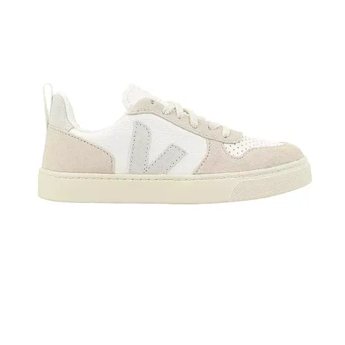 Veja , Logo Leather Sneakers with Rubber Sole ,White male, Sizes: