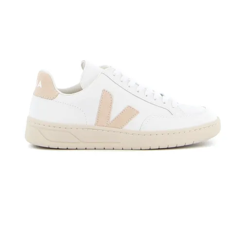 Veja , V-12 Leather White Sable Sneakers ,White female, Sizes: