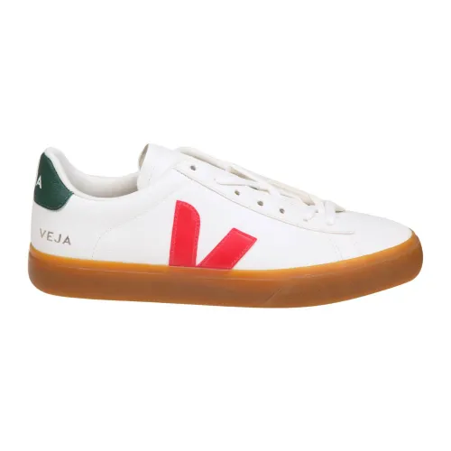 Veja , Veja campo chromefree in white/red and green leather ,White male, Sizes: