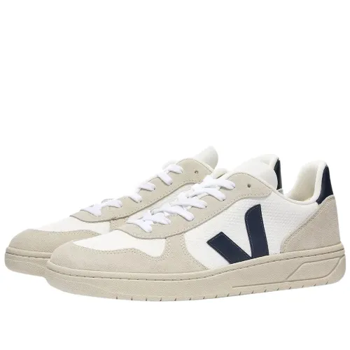 Veja , Veja V-10 B-Mesh White and Nautico Sneakers ,White female, Sizes: