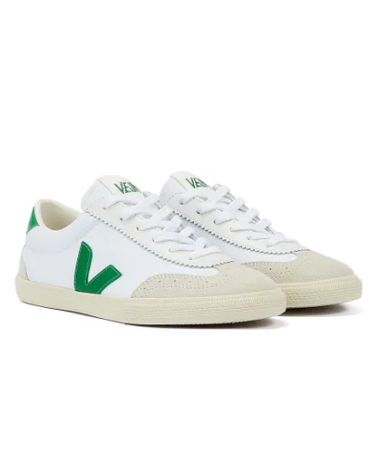 Veja Volley Mens White/Emeraude Trainers Suede