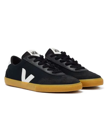 Veja Volley WoMens Black Trainers Cotton