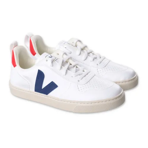 Veja , White faux leather laced Veja sneakers ,White male, Sizes: