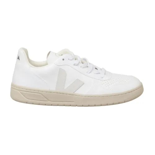 Veja , White Leather Casual Sneakers V-10 ,White male, Sizes: