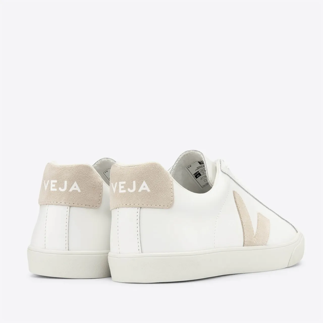 Veja Women's Esplar Leather Low Top Trainers - Extra White/Sable - UK