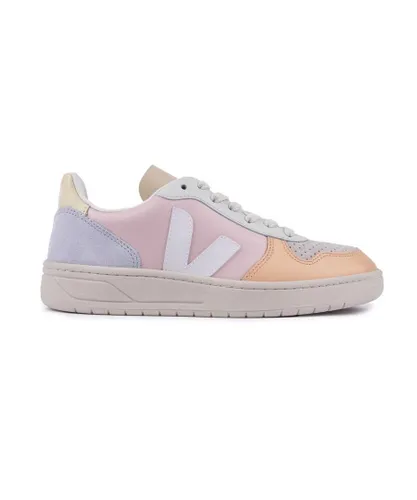 Veja Womens V-10 Trainers - Multicolour Leather