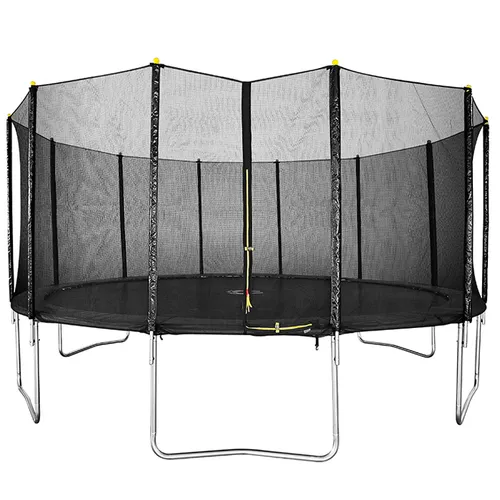 Velocity 16ft Black Trampoline with Safety Enclosure
