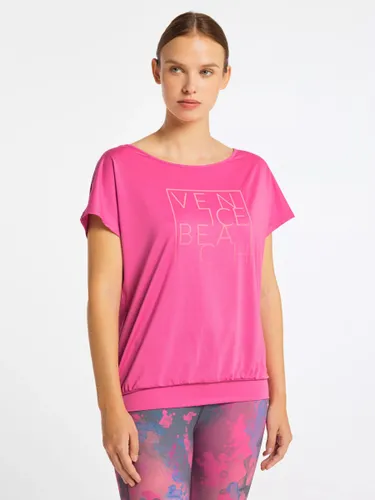 Venice Beach Mia Short Sleeve Gym Top - Pink Sky - Female