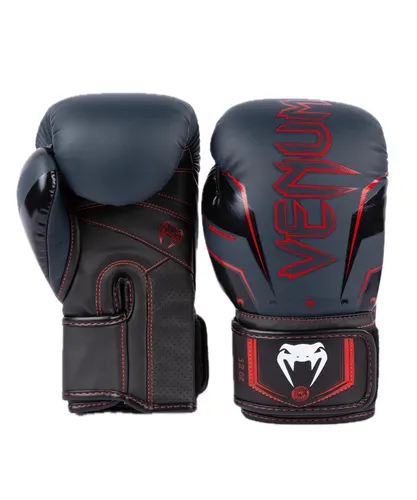 Venum Elite Evo Boxing Gloves - Navy/Black/Red - 10 Oz