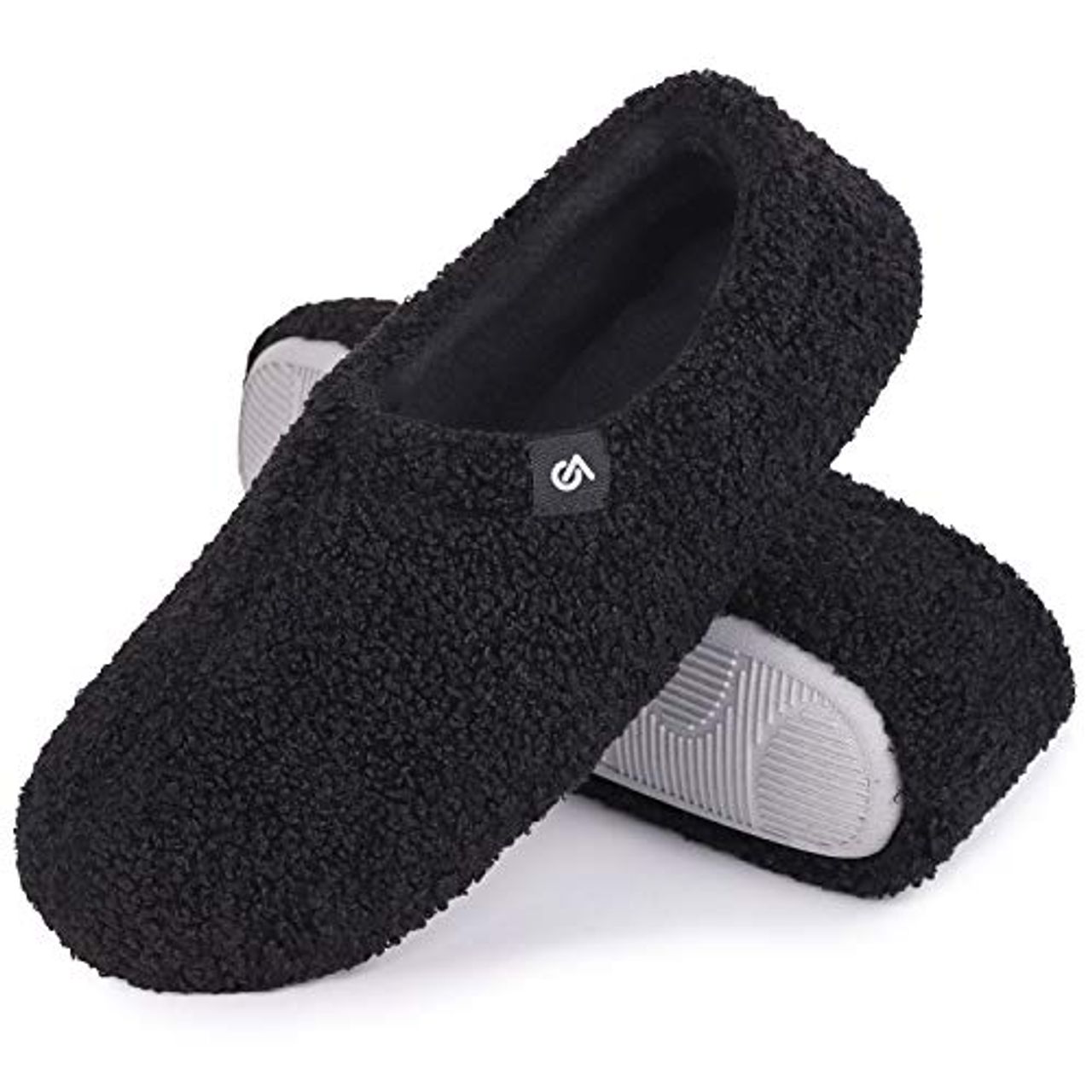VeraCosy Mens Womens Comfort Micro Wool Felt Memory Foam Loafer Slippers Anti-Skid House Shoes for Indoor Outdoor Use