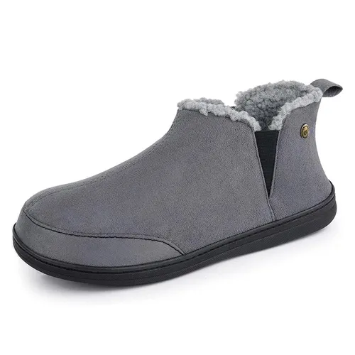 VeraCosy Men's Micro Suede Sheepskin Wool Blend Hi-Top Boot