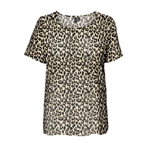 Vero Moda , 10286797 Short Sleeve T-Shirt ,Beige female, Sizes: