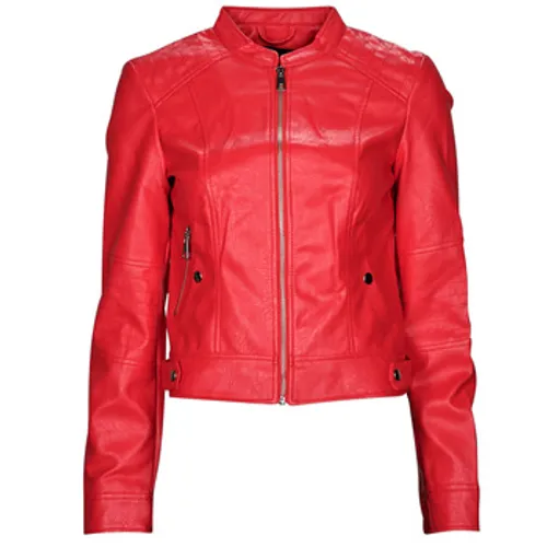 Vero Moda  VMLOVE LAVINE SHORT COATED JACKET  women's Leather jacket in Orange