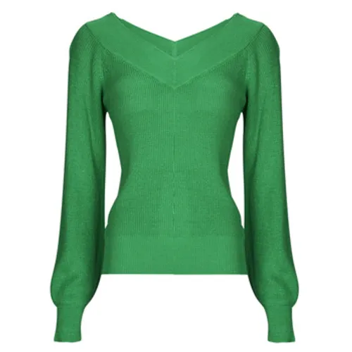 Vero Moda  VMNEWLEXSUN LS DOUBLE V-NCK BLOU GA REP2  women's Sweater in Green
