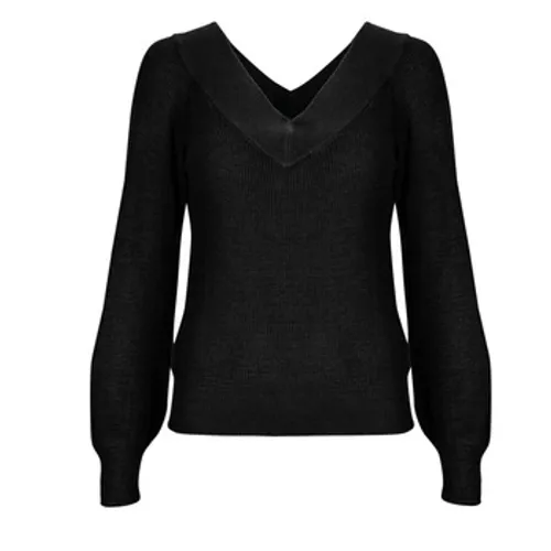 Vero Moda  VMNEWLEXSUN LS DOUBLE V-NCK  women's Sweater in Black