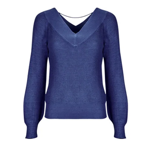 Vero Moda  VMNEWLEXSUN LS DOUBLE V-NCK  women's Sweater in Blue