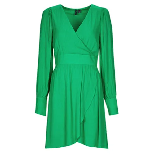 Vero Moda  VMPOLLIANA LS SHORT DRESS WVN  women's Dress in Green