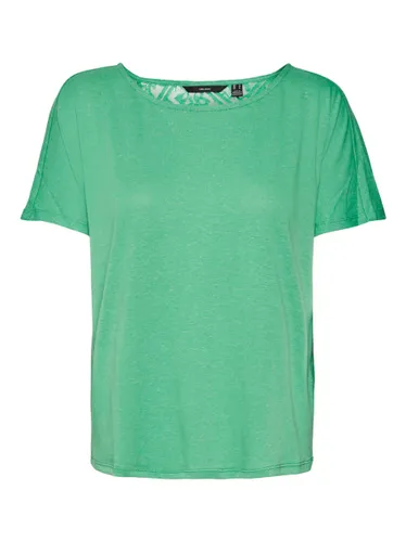 VERO MODA Women's Vmmarijune Ss Lace Top JRS T-Shirt