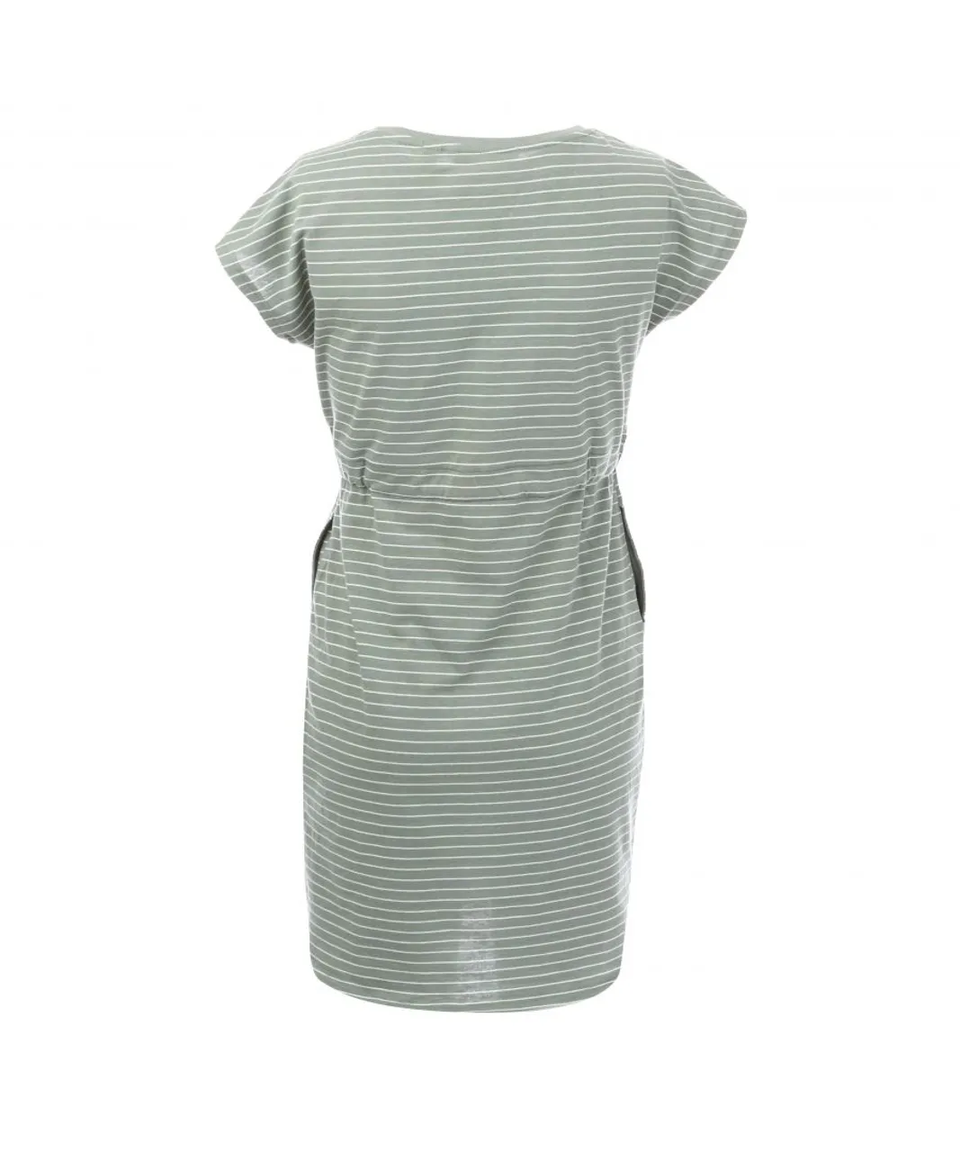 Vero Moda Womenss April Stripe Dress in Green White Cotton