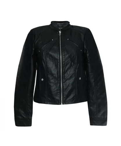 Vero Moda Womenss Favodona Faux Leather Jacket in Black