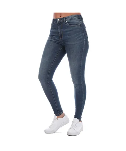 Vero Moda Womenss Sophia High Rise Skinny Jeans in Denim - Blue Cotton