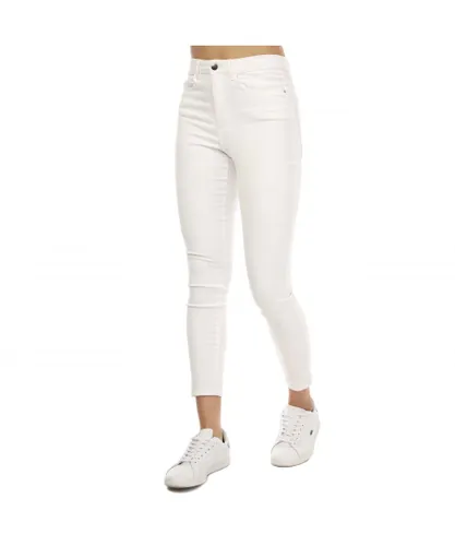 Vero Moda Womenss Sophia High Waist Skinny Jeans in White Cotton