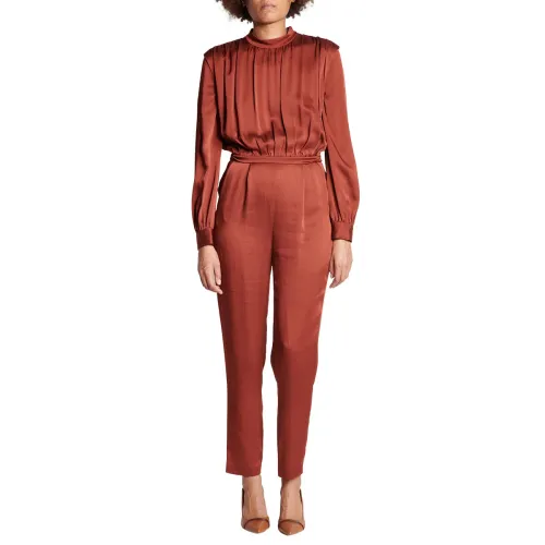 Veronica Beard , Brick-Colored Jumpsuit for Fashion-Forward Females ,Brown female, Sizes: