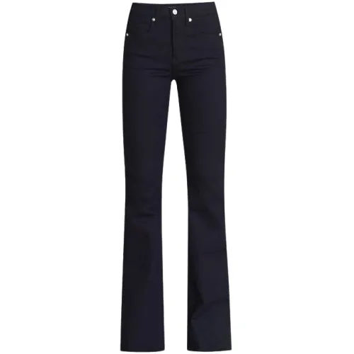 Veronica Beard , Dark Wash High-Rise Skinny-Flare Jeans ,Blue female, Sizes: