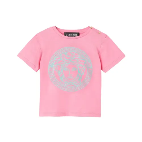 Versace , 1000102-1A04767 Short Sleeve T-Shirt ,Pink female, Sizes: