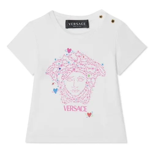 VERSACE Baby Girls Medusa Head T-Shirt - White